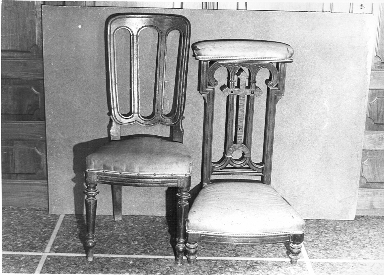 sedia con inginocchiatoio, serie - bottega lombarda (fine sec. XIX)