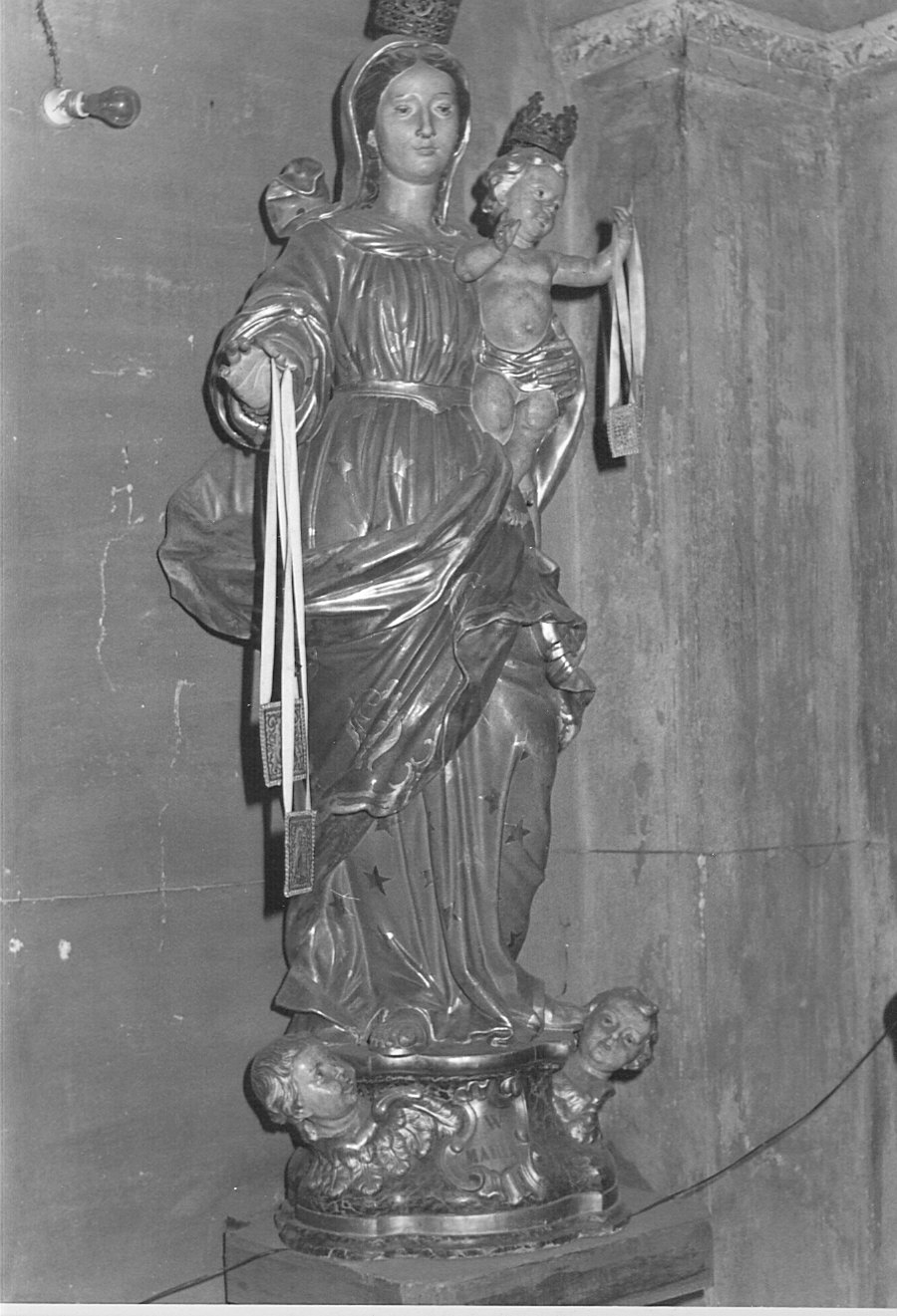 Madonna del Carmelo, Madonna del Carmelo (statua processionale) - bottega lombarda (secc. XVII/ XVIII)