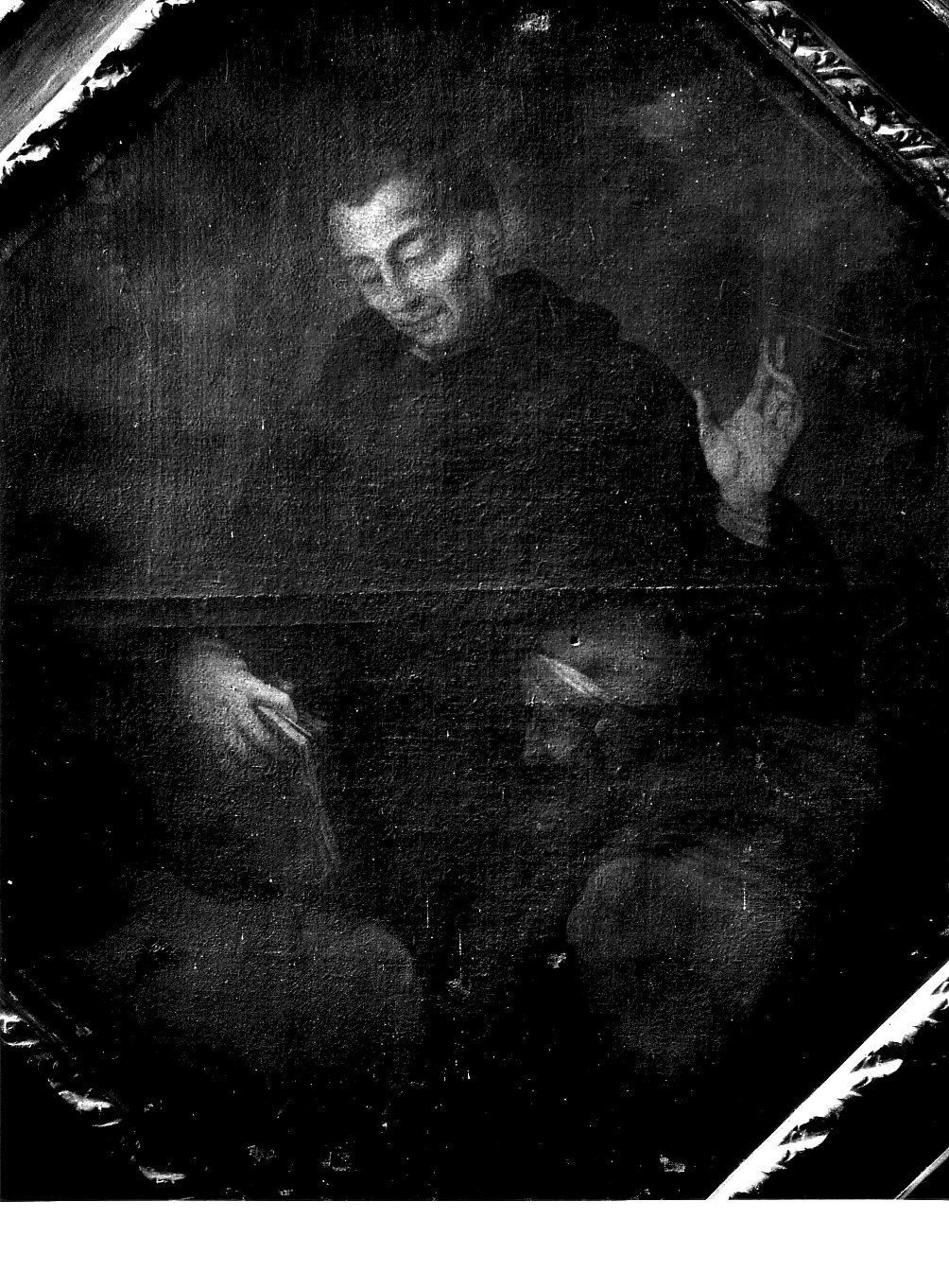 Miracolo di santo monaco (dipinto, opera isolata) - ambito lombardo (fine sec. XVII)