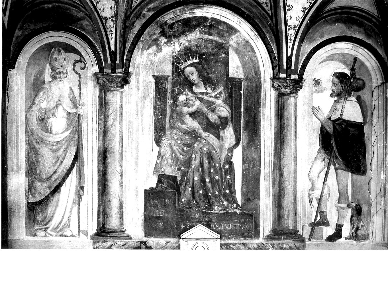 La Vergine con il Bambino e i Santi Zeno e Rocco (dipinto, opera isolata) - ambito lombardo (sec. XVI)