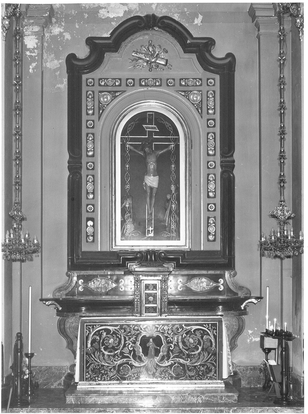 San Francesco/ elementi decorativi (paliotto, elemento d'insieme) - bottega lombarda (sec. XVIII)