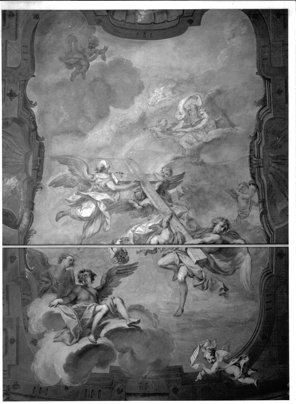 esaltazione della vera croce (dipinto, opera isolata) di Ronchelli Giovanni Battista (seconda metà sec. XVIII)