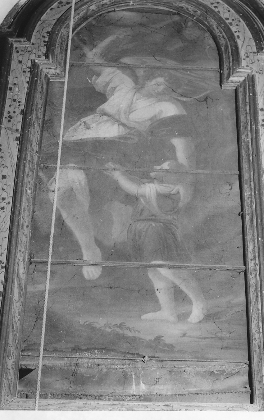 angelo custode (dipinto, opera isolata) - ambito pavese (sec. XVIII)