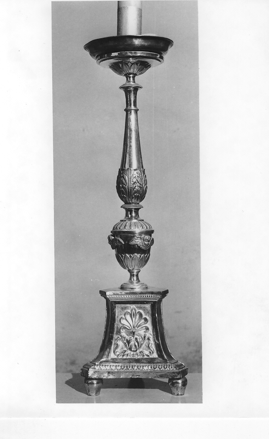 candeliere d'altare, serie - bottega italiana (seconda metà sec. XIX)