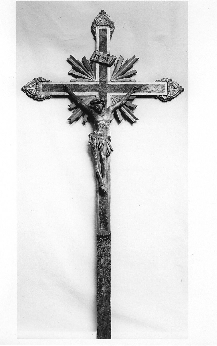 croce processionale, opera isolata - bottega italiana (seconda metà sec. XIX)