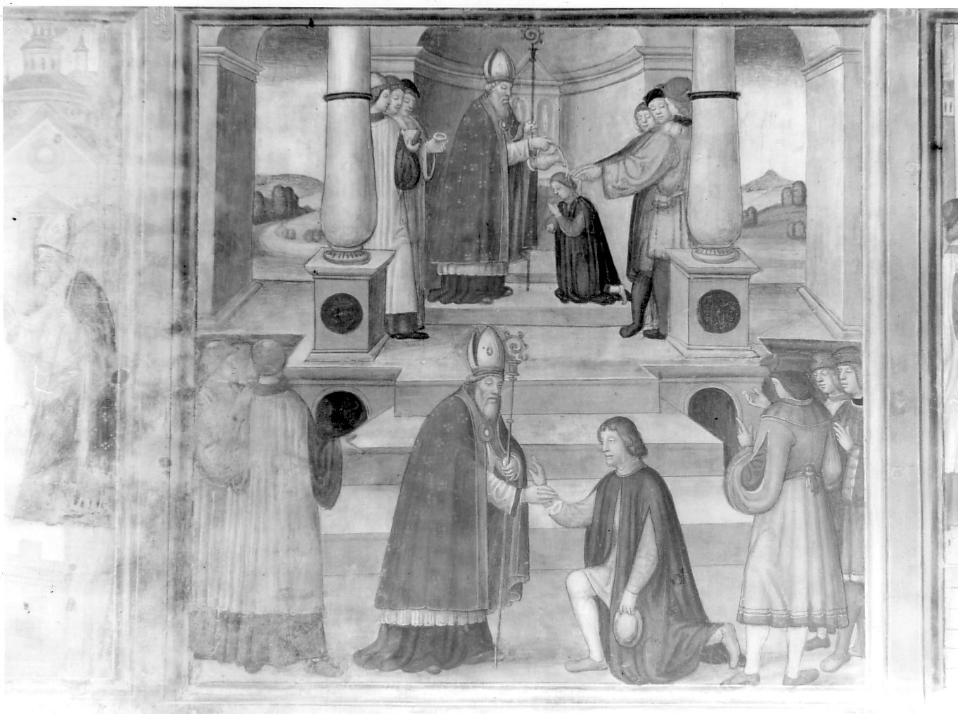 San Teodoro restituisce la mano al Giudeo e lo battezza (dipinto, elemento d'insieme) - ambito lombardo (sec. XVI)