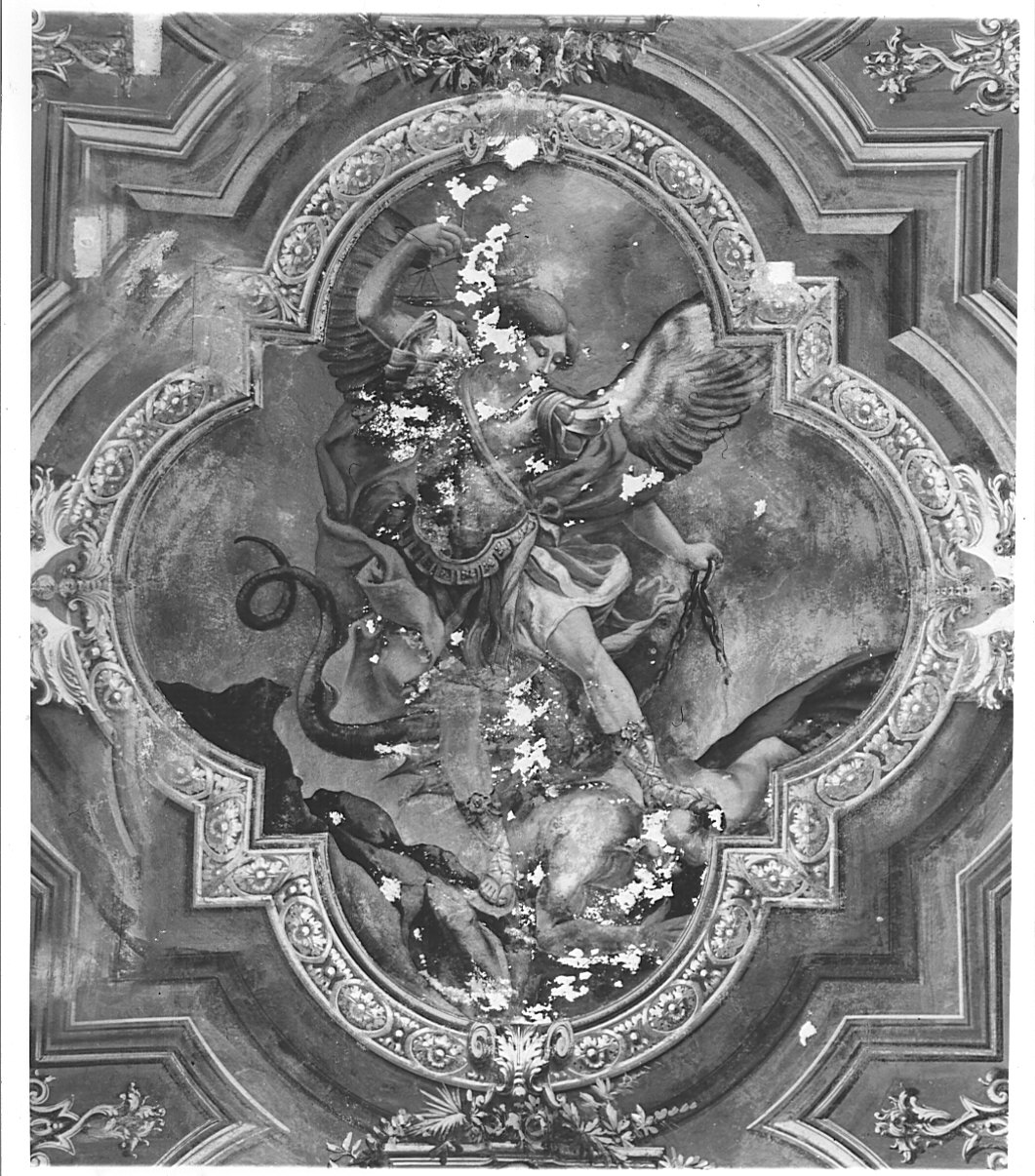 Santi/ Santissima Trinità/ putti (dipinto murale, ciclo) di Lampugnani Giovanni Francesco (attribuito) (sec. XVII)