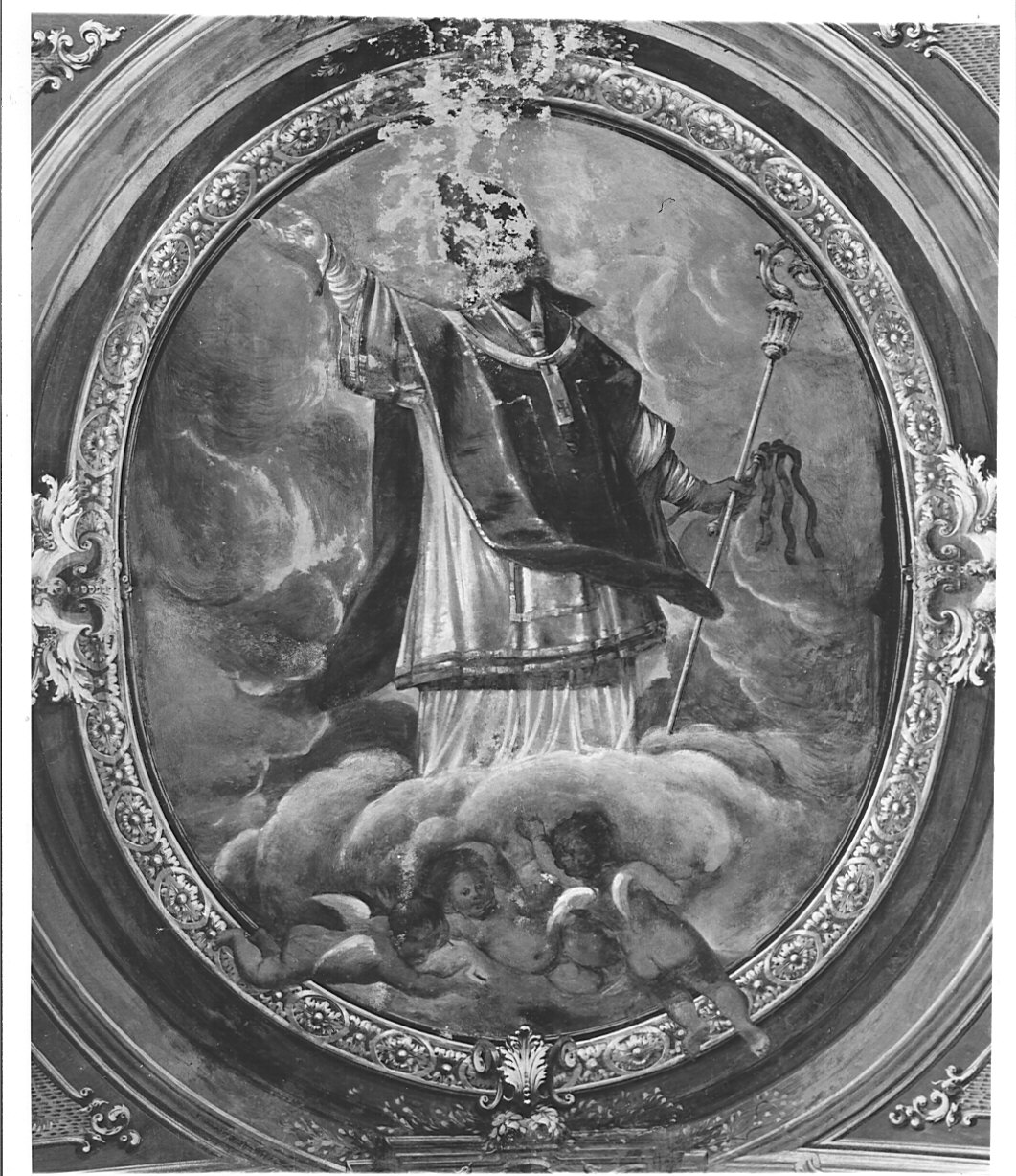 gloria di Sant'Ambrogio (dipinto murale, elemento d'insieme) di Lampugnani Giovanni Francesco (attribuito) (sec. XVII)