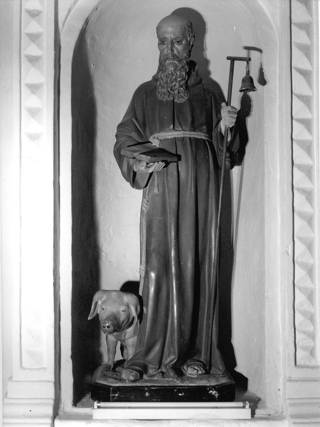 Sant'Antonio Abate (statua, opera isolata) - bottega romana (primo quarto sec. XX)