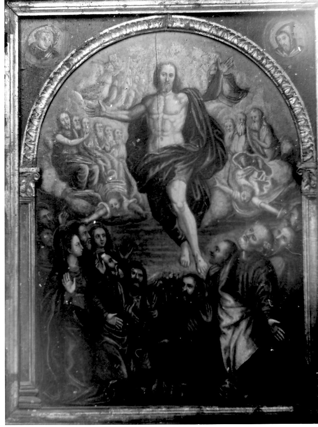 ascensione di Cristo (dipinto, elemento d'insieme) di Lanzani Bernardino (attribuito) (sec. XVI)