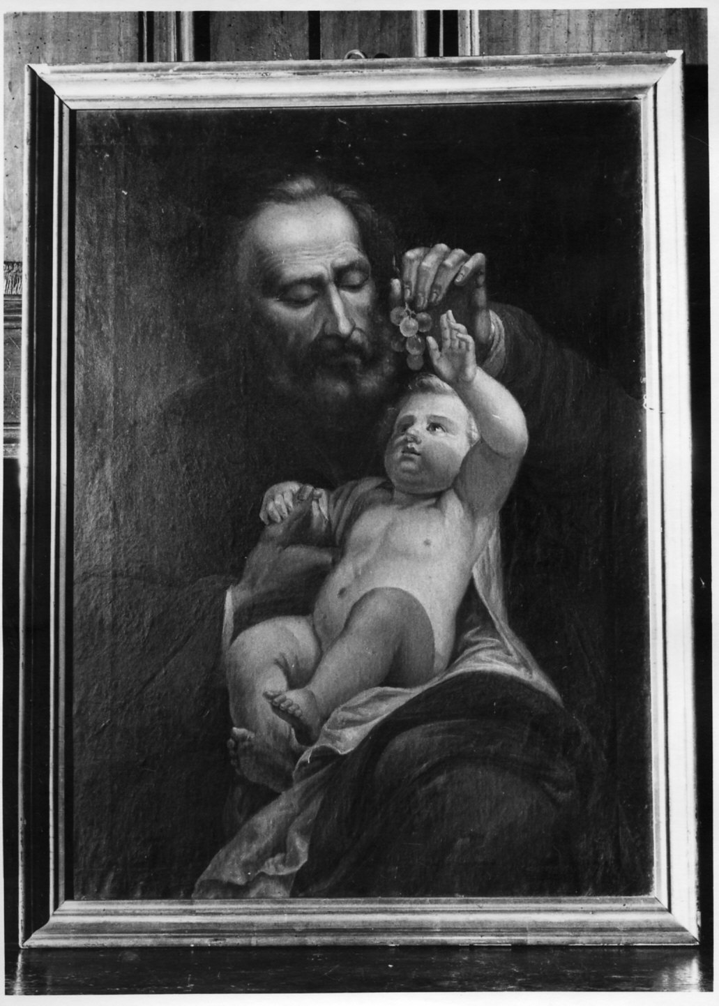 San Giuseppe e Gesù Bambino (dipinto, opera isolata) di Pittarelli Santo (sec. XIX)