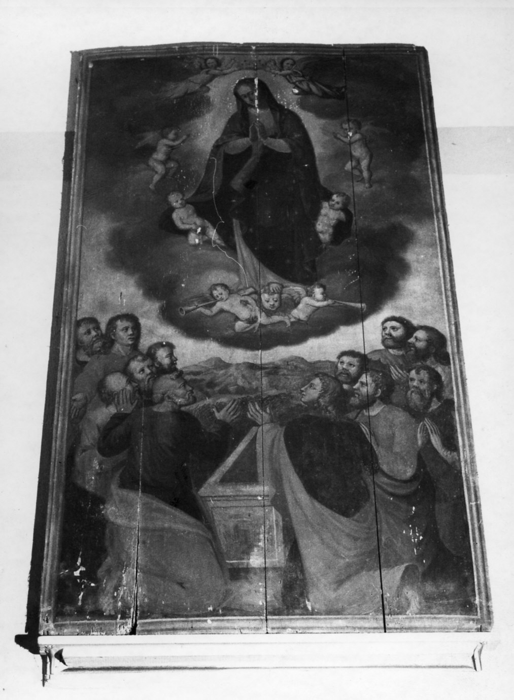 assunzione della Madonna (dipinto, opera isolata) - ambito lombardo (seconda metà sec. XVI)