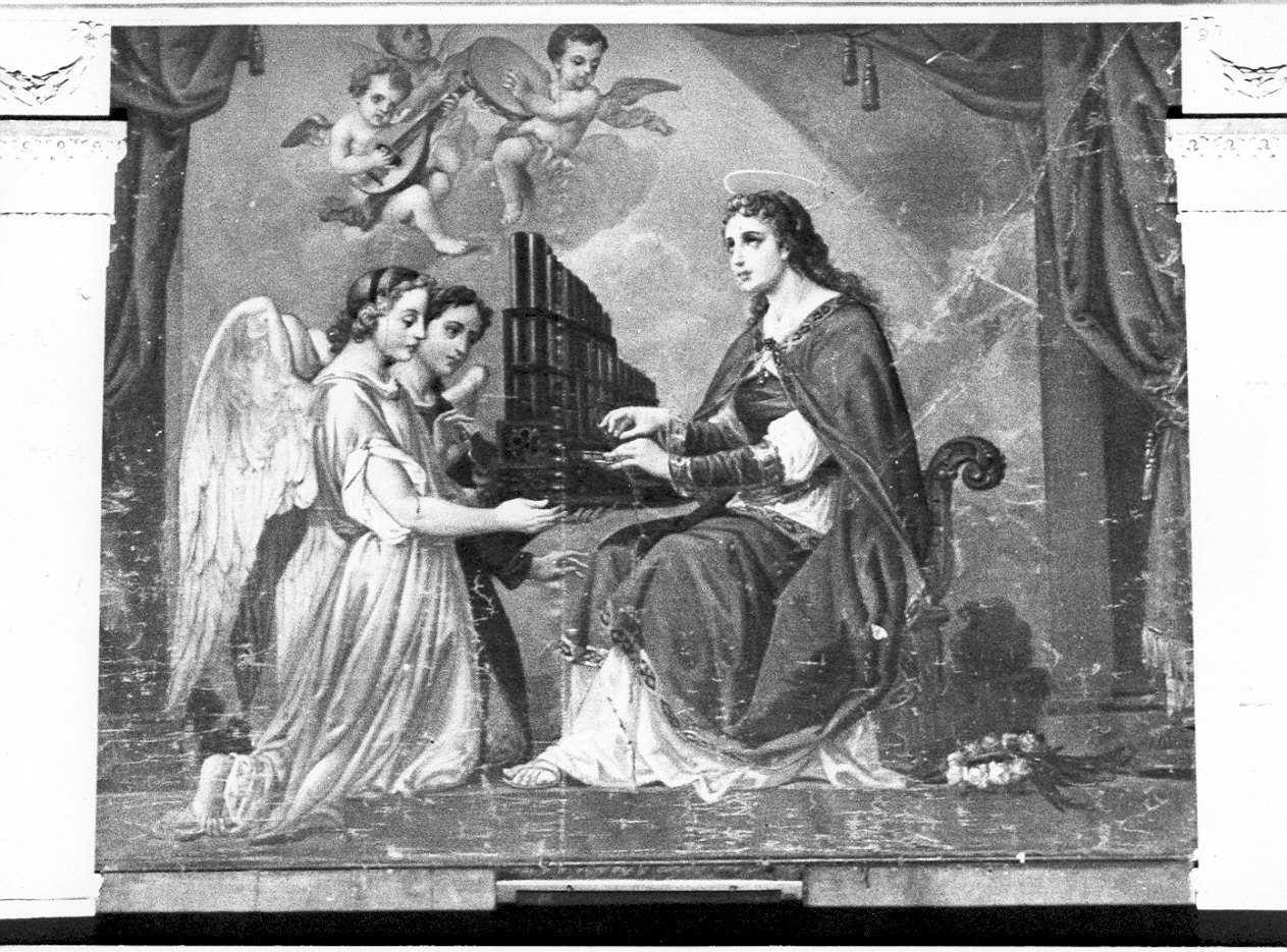 Santa Cecilia (dipinto, opera isolata) - ambito lombardo (sec. XIX)