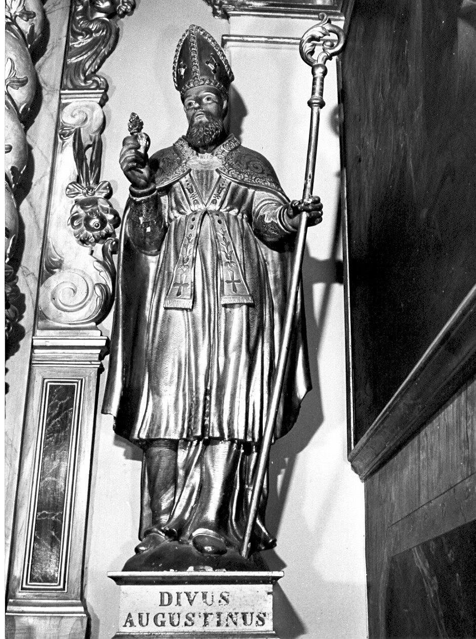 Sant'Agostino (statua, pendant) - ambito lombardo (sec. XIX)