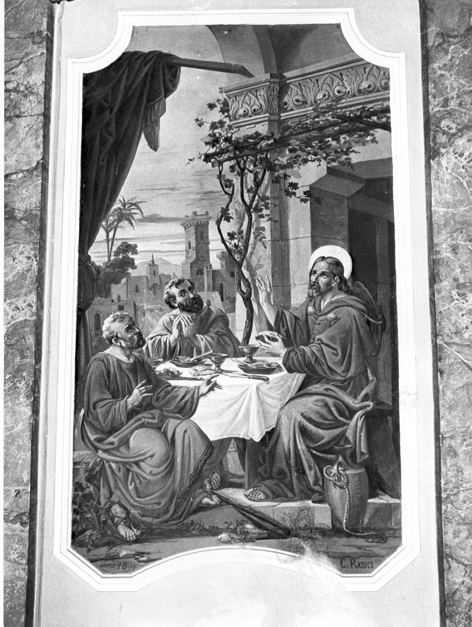 cena in Emmaus (dipinto murale, opera isolata) di Radice Casimiro (sec. XIX)
