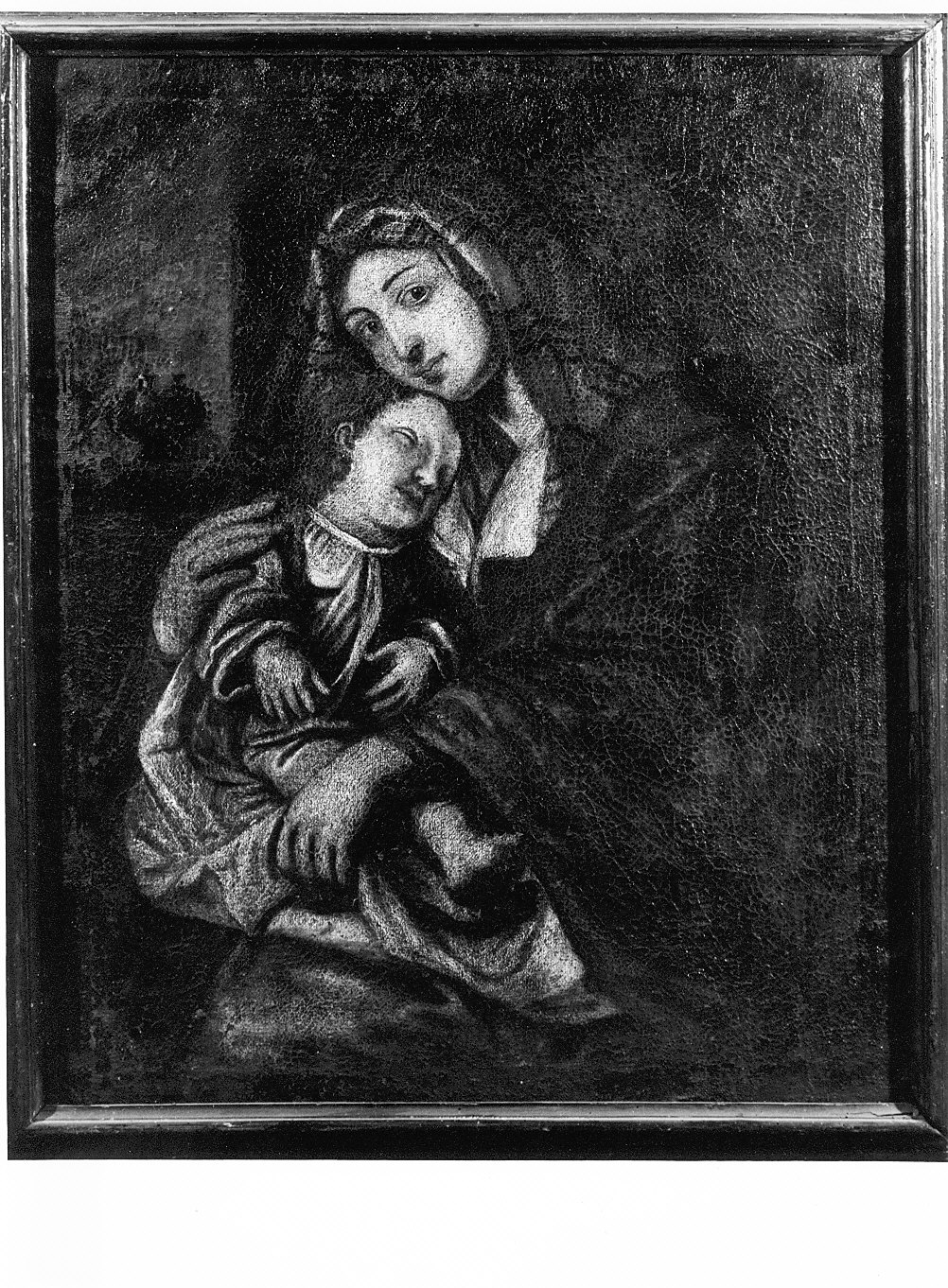 Madonna con Bambino (dipinto, opera isolata) - ambito pavese (sec. XIX)