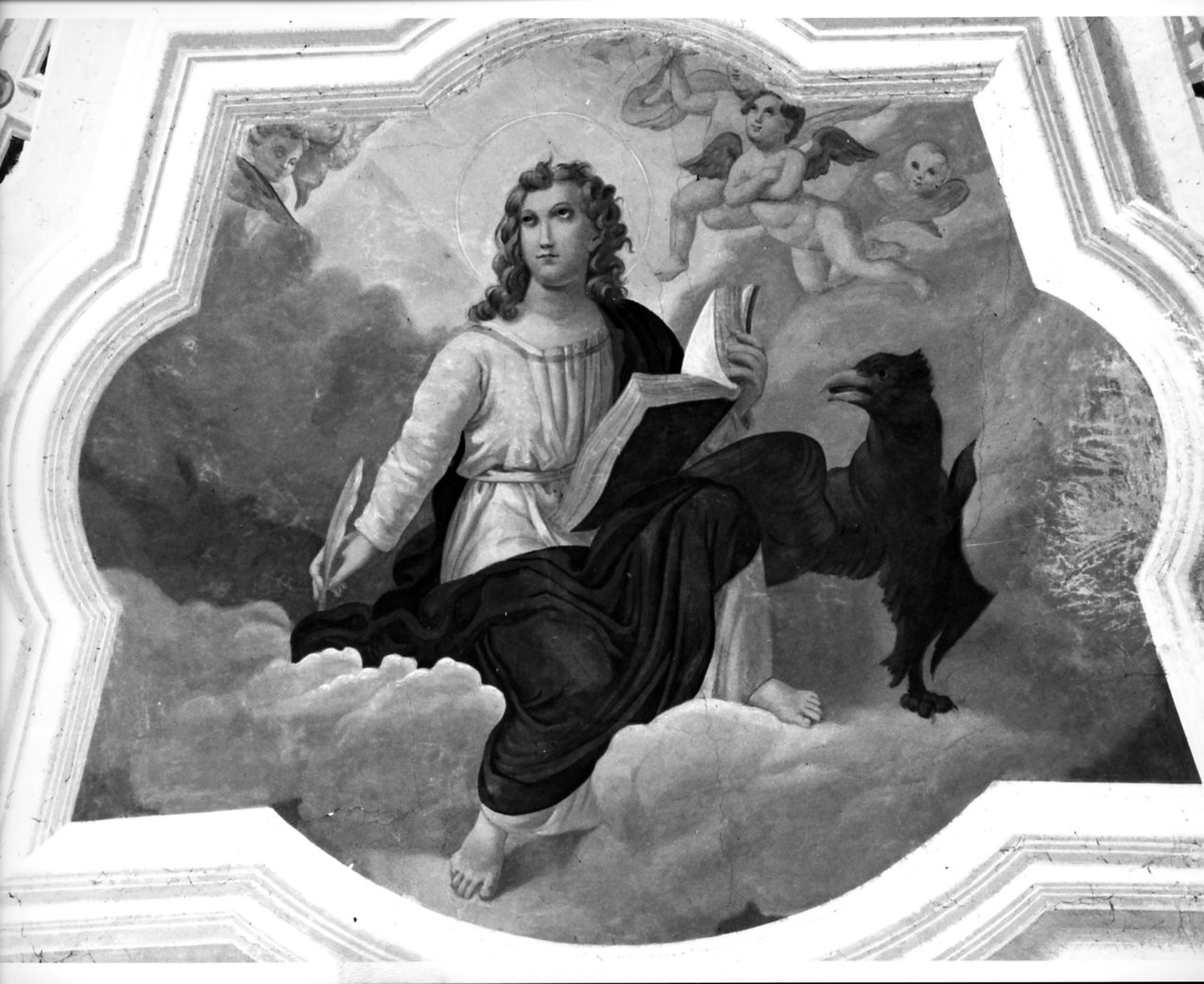 San Giovanni Evangelista (dipinto murale, elemento d'insieme) - ambito italiano (sec. XIX)