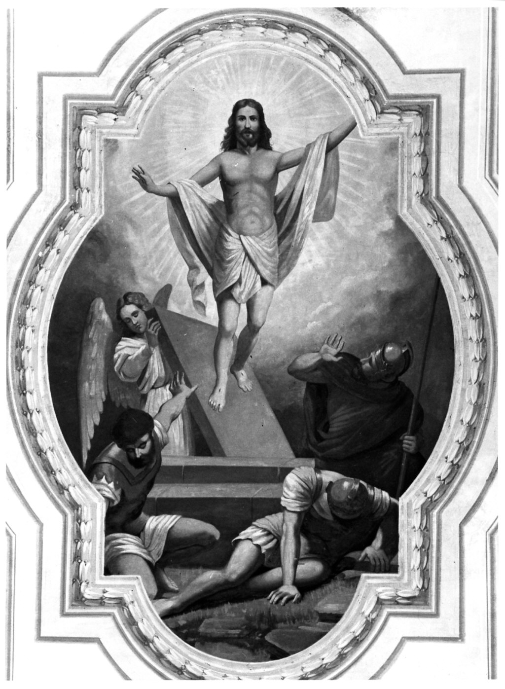 resurrezione di Cristo (dipinto murale, elemento d'insieme) - ambito italiano (ultimo quarto sec. XIX)