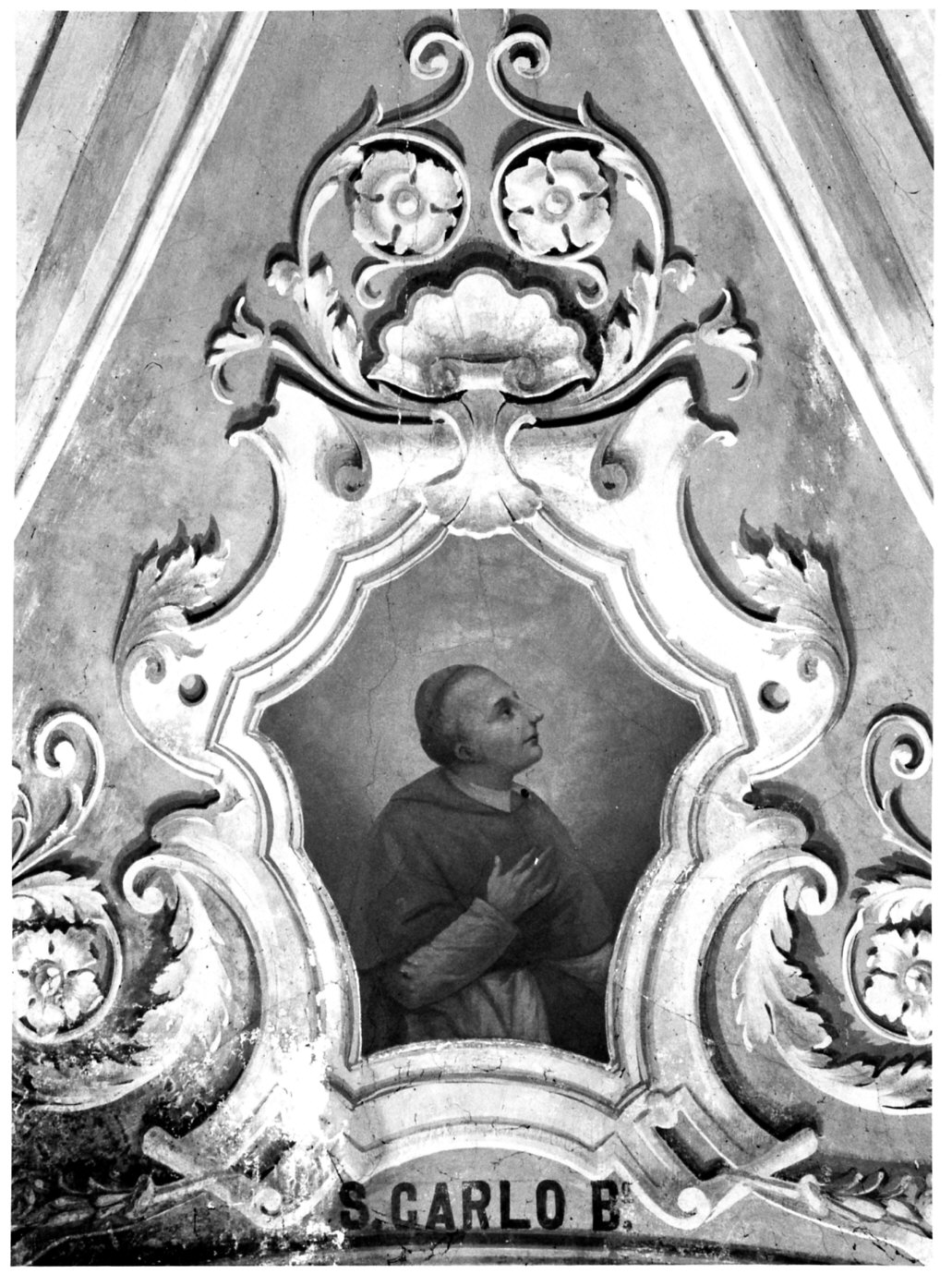San Carlo Borromeo (dipinto murale, elemento d'insieme) - ambito italiano (fine/inizio secc. XIX/ XX)