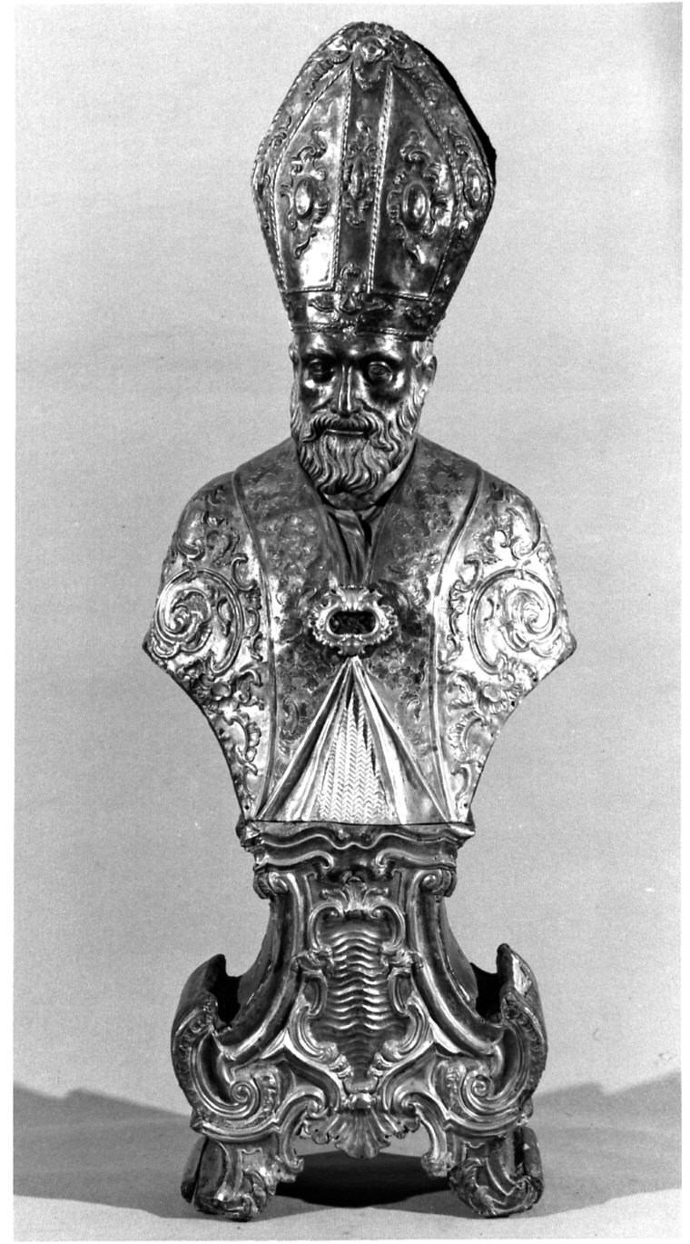 busto di vescovo (reliquiario - a busto, opera isolata) - bottega lombarda (sec. XVIII)