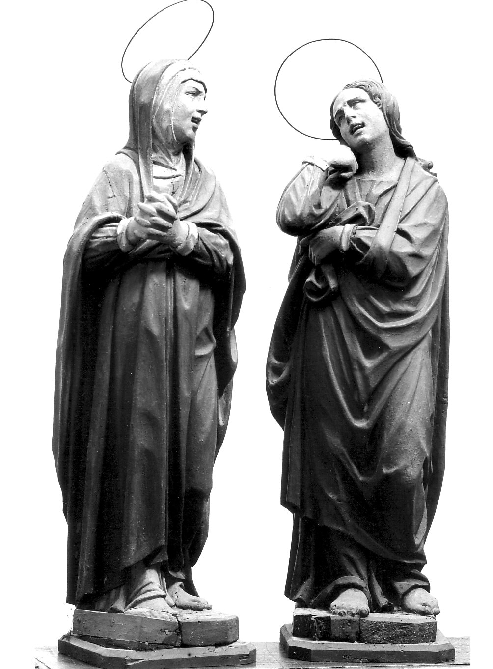 San Giovanni Battista e la Madonna (statua, coppia) - bottega pavese (sec. XVIII)