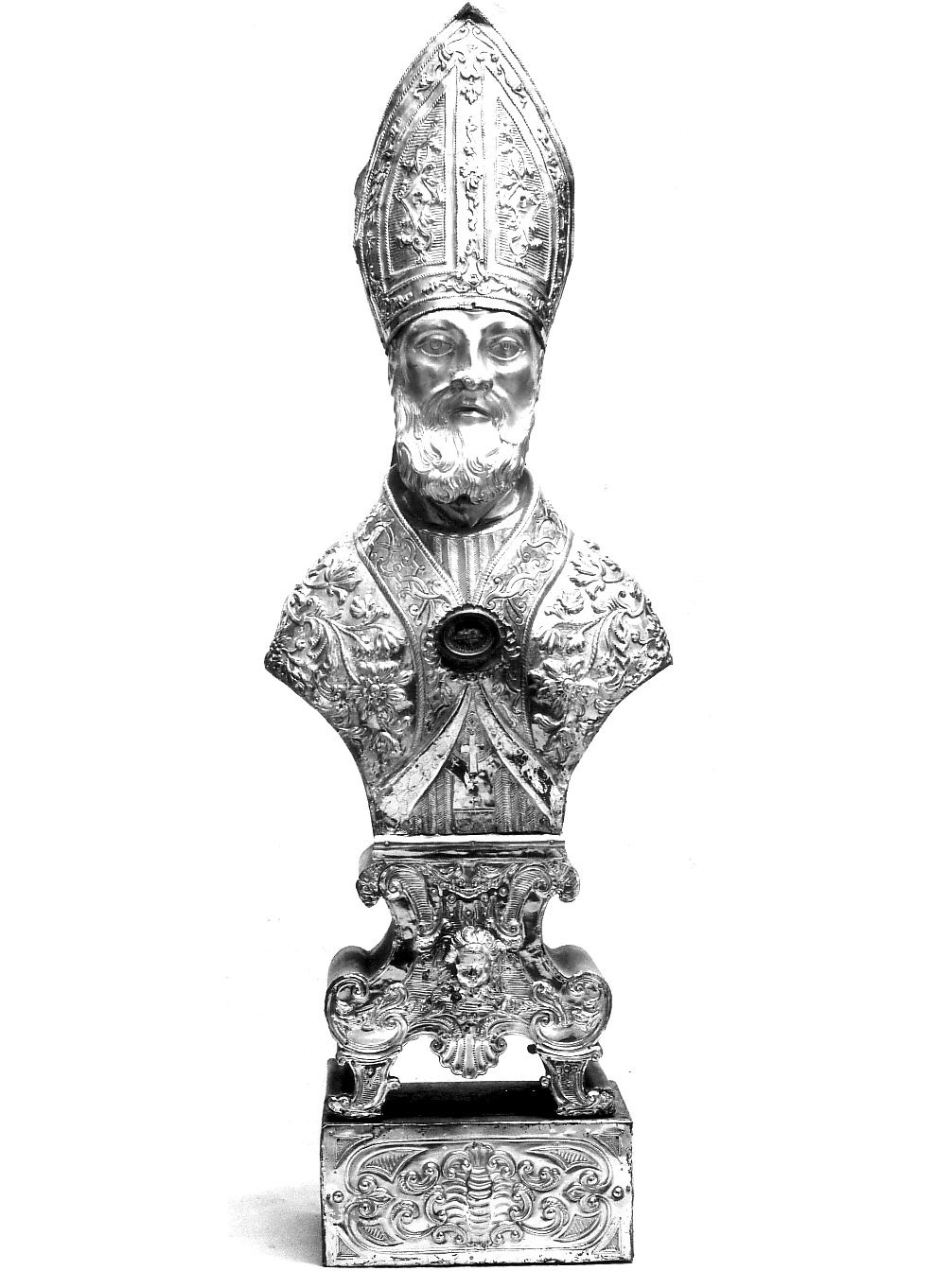 San Siro vescovo (reliquiario - a busto, opera isolata) - bottega lombarda (sec. XVIII)