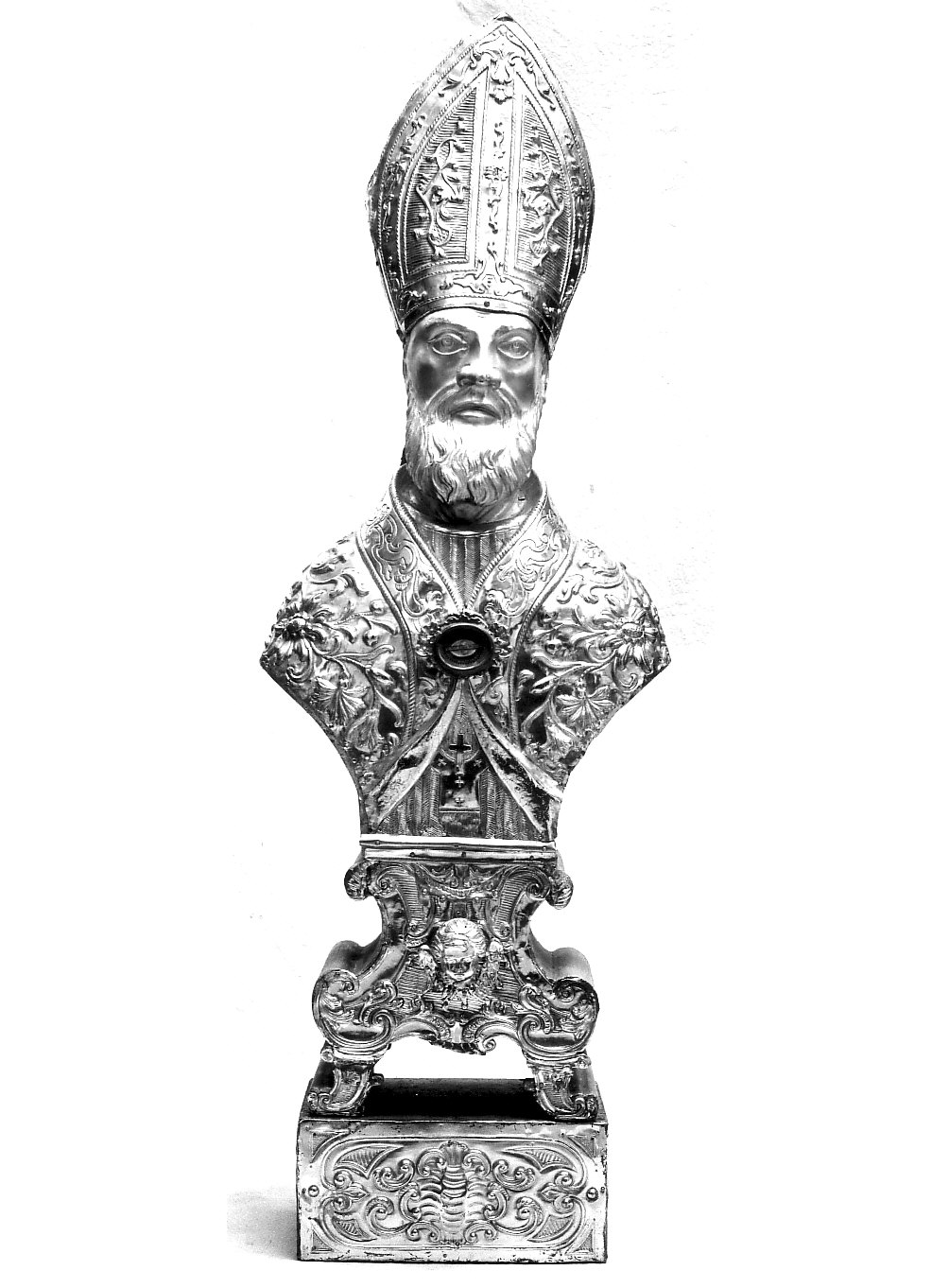 San Folco vescovo (reliquiario - a busto, opera isolata) - bottega lombarda (sec. XVIII)