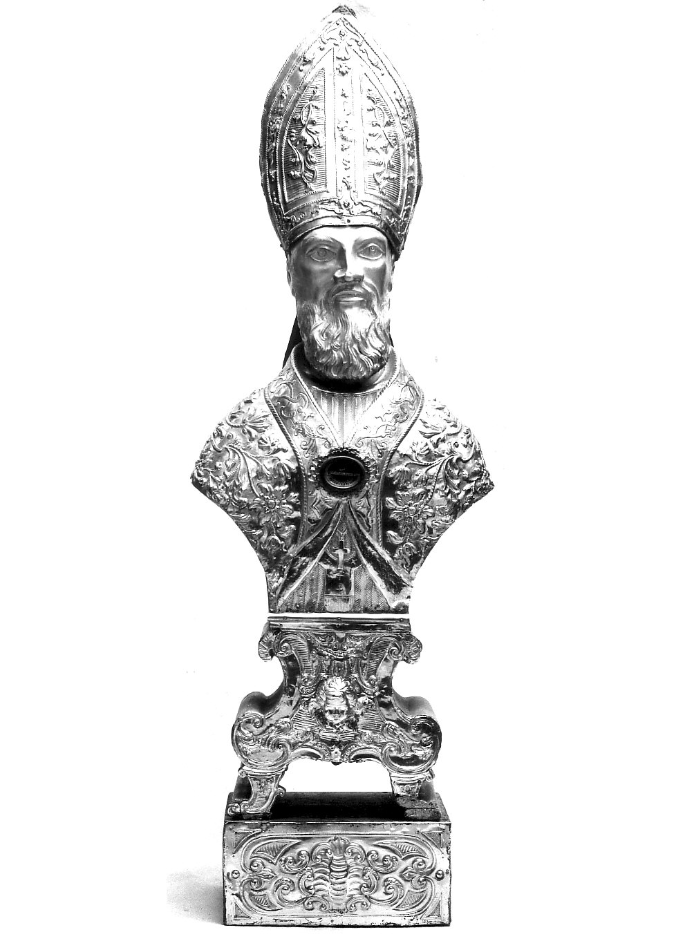 San Rodobaldo vescovo (reliquiario - a busto, opera isolata) - bottega lombarda (sec. XVIII)