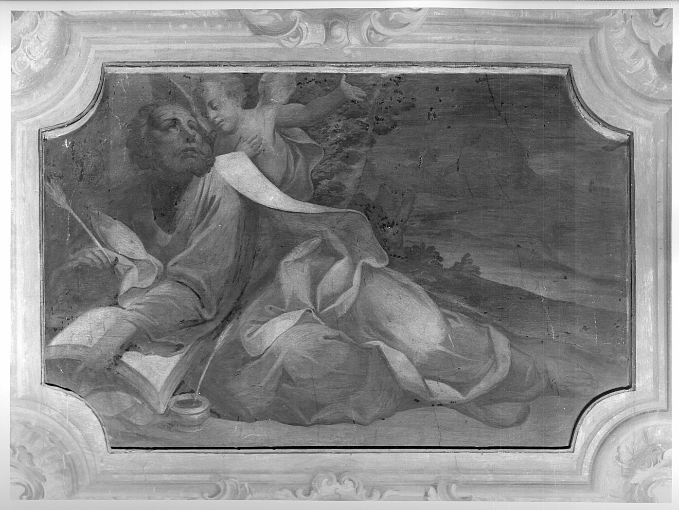 San Matteo Evangelista (dipinto murale) - ambito lombardo (sec. XVIII)