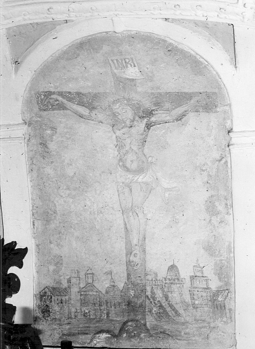 crocifissione di Cristo (dipinto, elemento d'insieme) - ambito pavese (secc. XVII/ XVIII)