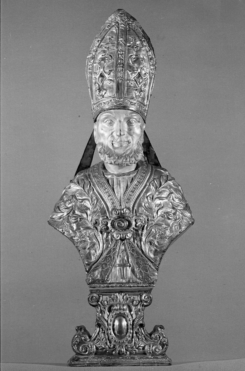 vescovo (reliquiario - a busto) - bottega lombarda (inizio sec. XIX)
