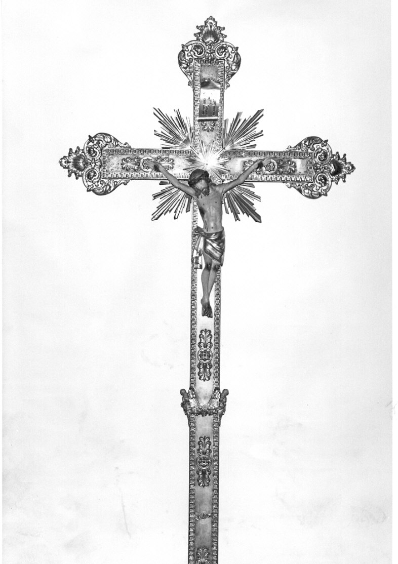croce processionale, opera isolata - ambito lombardo (seconda metà sec. XIX)