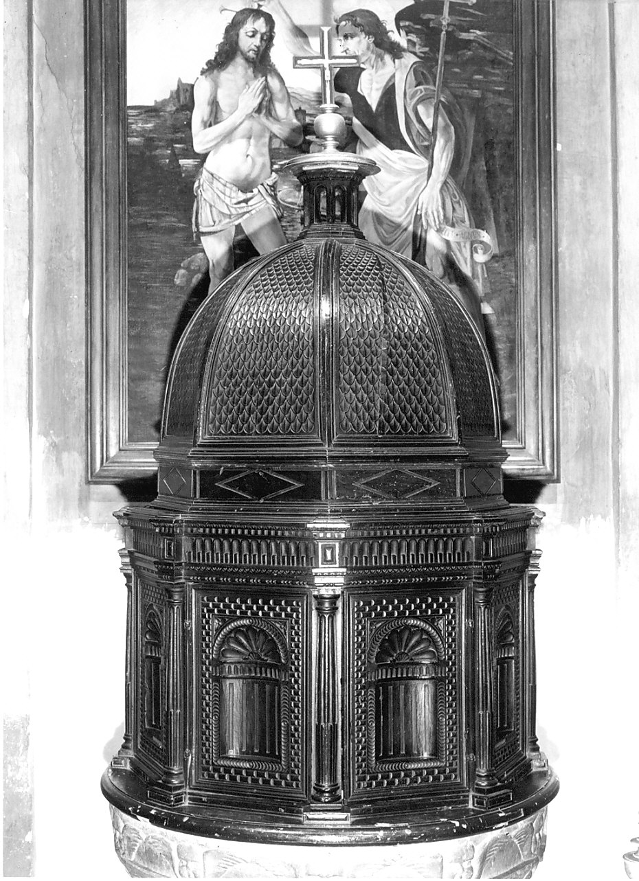coperchio del fonte battesimale, opera isolata - bottega lombarda (sec. XIX)