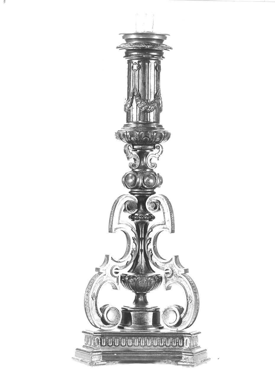 candelabro per il cero pasquale, opera isolata - bottega lombarda (sec. XIX)