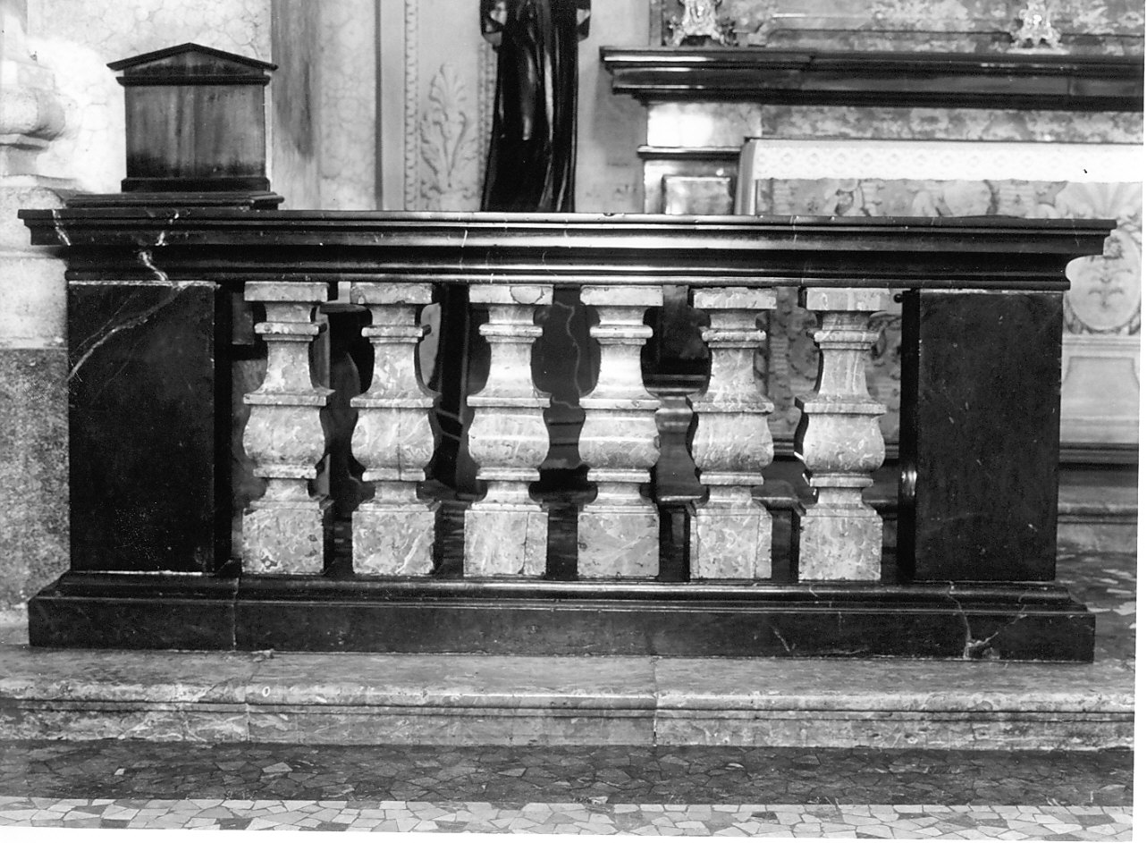 balaustrata di altare, opera isolata - bottega lombarda (fine sec. XIX)