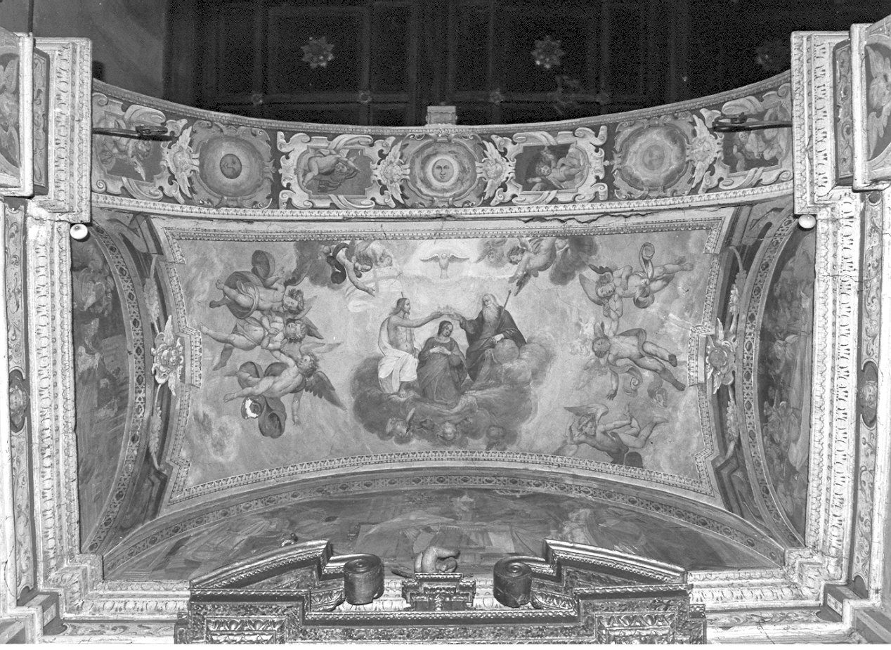 incoronazione di Maria Vergine (dipinto murale, opera isolata) di Bossi Francesco Bernardino (sec. XVII)