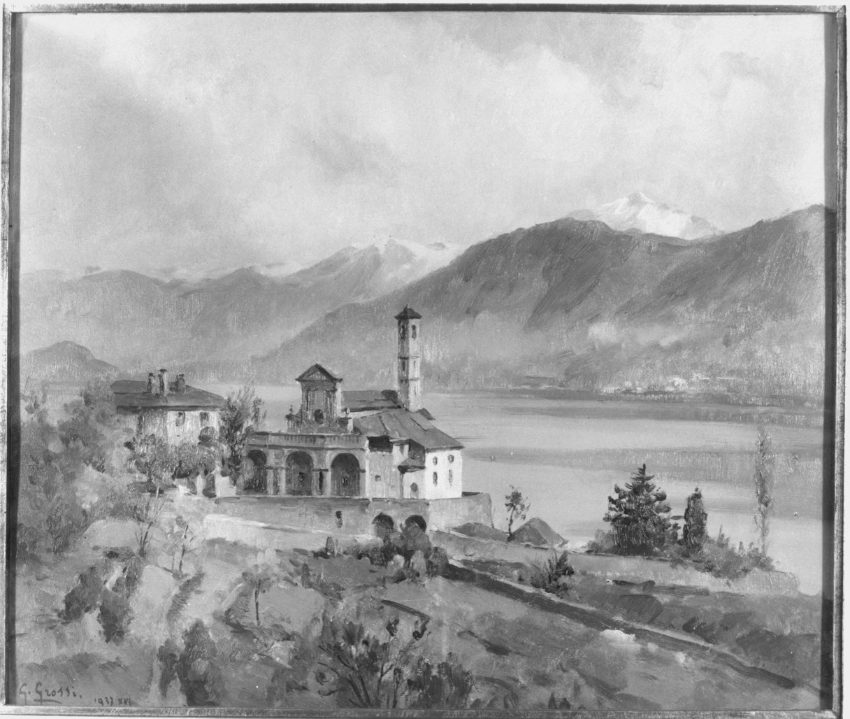 paesaggio (dipinto) di Grossi Giannino (attribuito) (sec. XX)