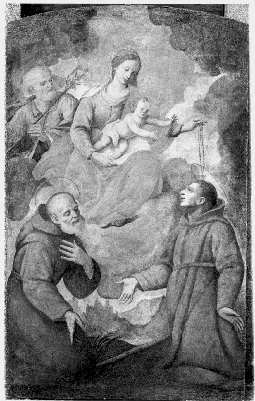 Madonna con Bambino e Santi (dipinto murale) - ambito lombardo (prima metà sec. XIX)