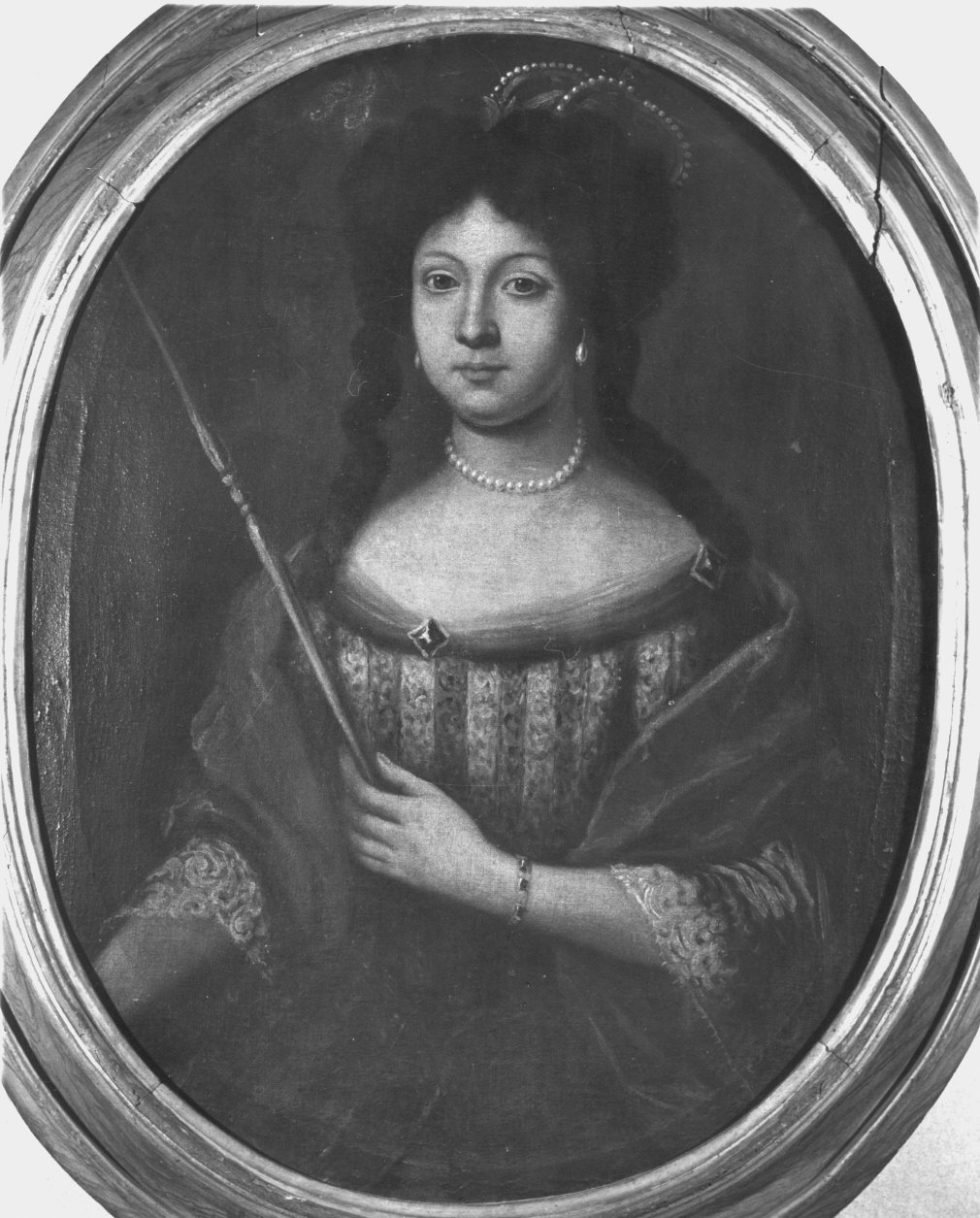 ritratto di donna (dipinto) - ambito italiano (ultimo quarto sec. XVII)