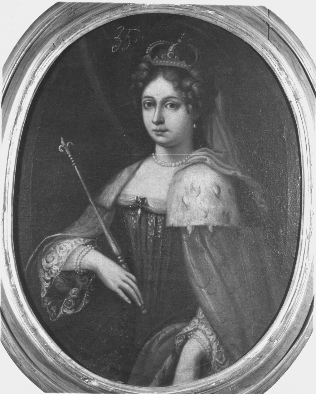 ritratto di donna (dipinto) - ambito italiano (ultimo quarto sec. XVII)