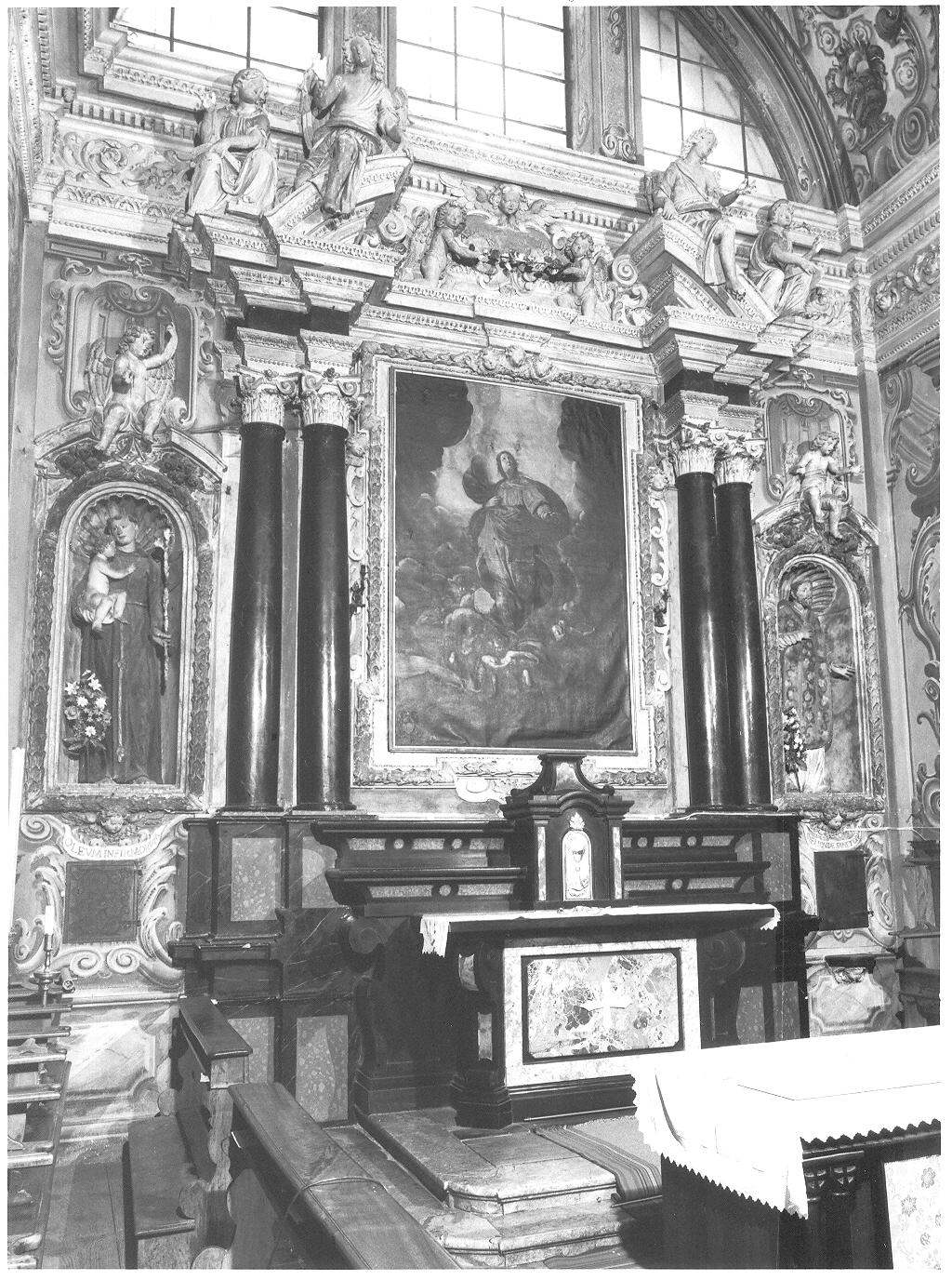 altare maggiore, complesso decorativo - bottega lombarda, bottega intelvese (seconda metà sec. XVII, sec. XIX)