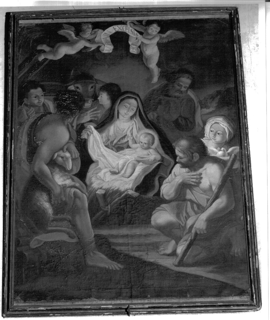 adorazione dei pastori (dipinto, opera isolata) - ambito lombardo (primo quarto sec. XVII)