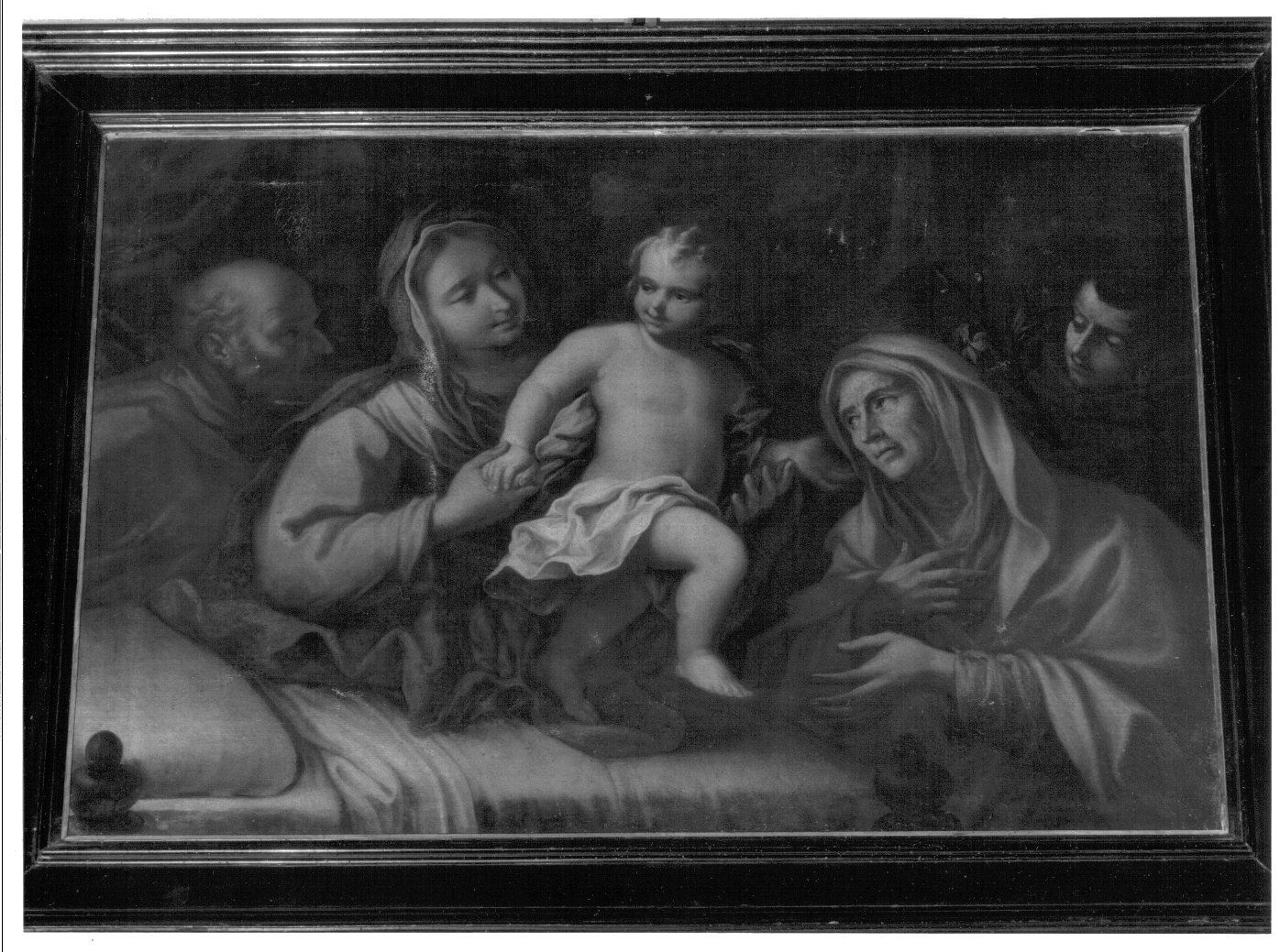 Sacra Famiglia con Sant'Anna e Sant'Antonio da Padova (dipinto, opera isolata) di Bianchi Federico (maniera) (fine/inizio secc. XVII/ XVIII)