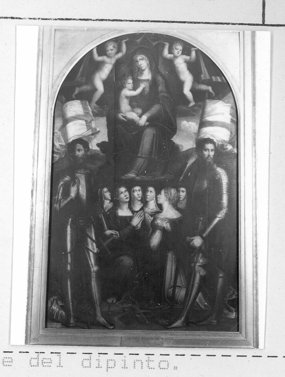 Madonna con Bambino e Santi (dipinto) di Francia Giacomo (sec. XVI)