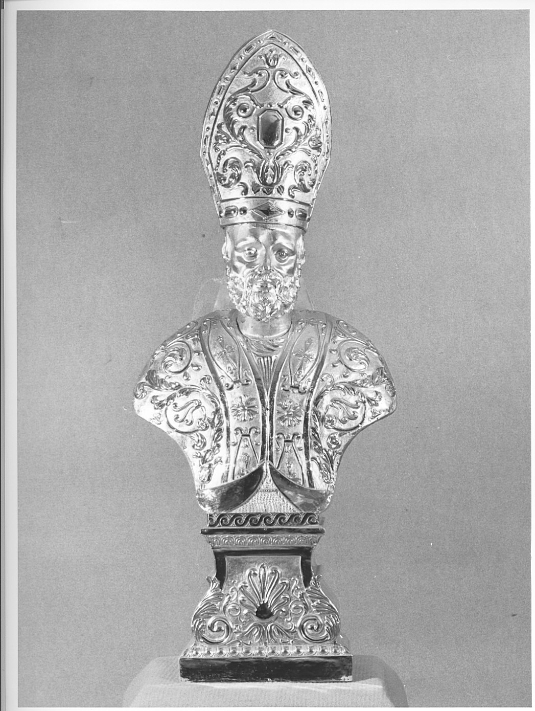 Santi Vescovi (reliquiario - a busto, serie) - bottega lombarda (prima metà sec. XIX)