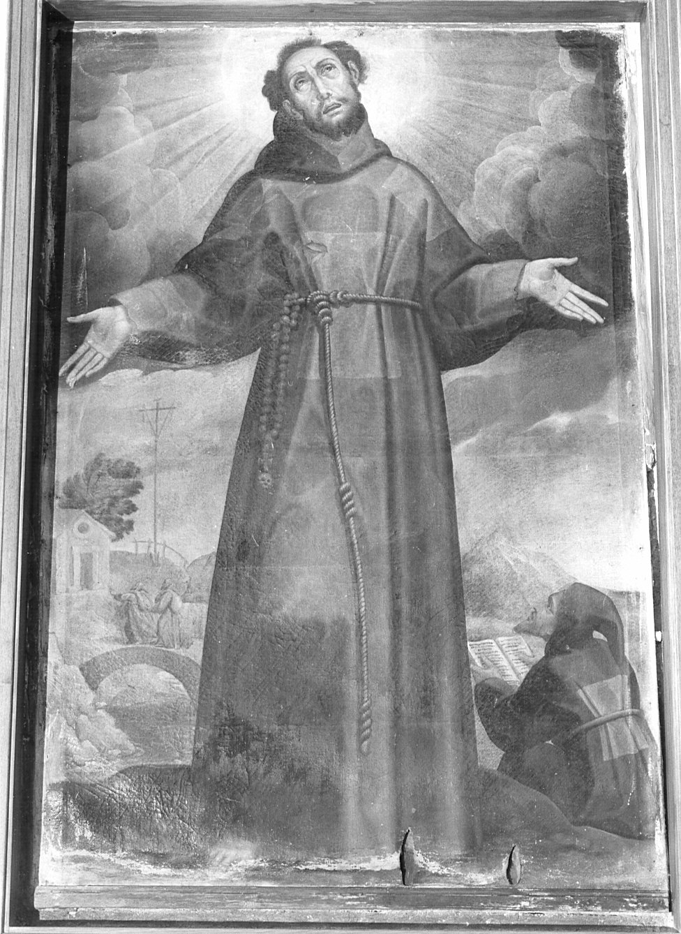 San Francesco d'Assisi riceve le stimmate (dipinto) - ambito lombardo (metà sec. XVII)