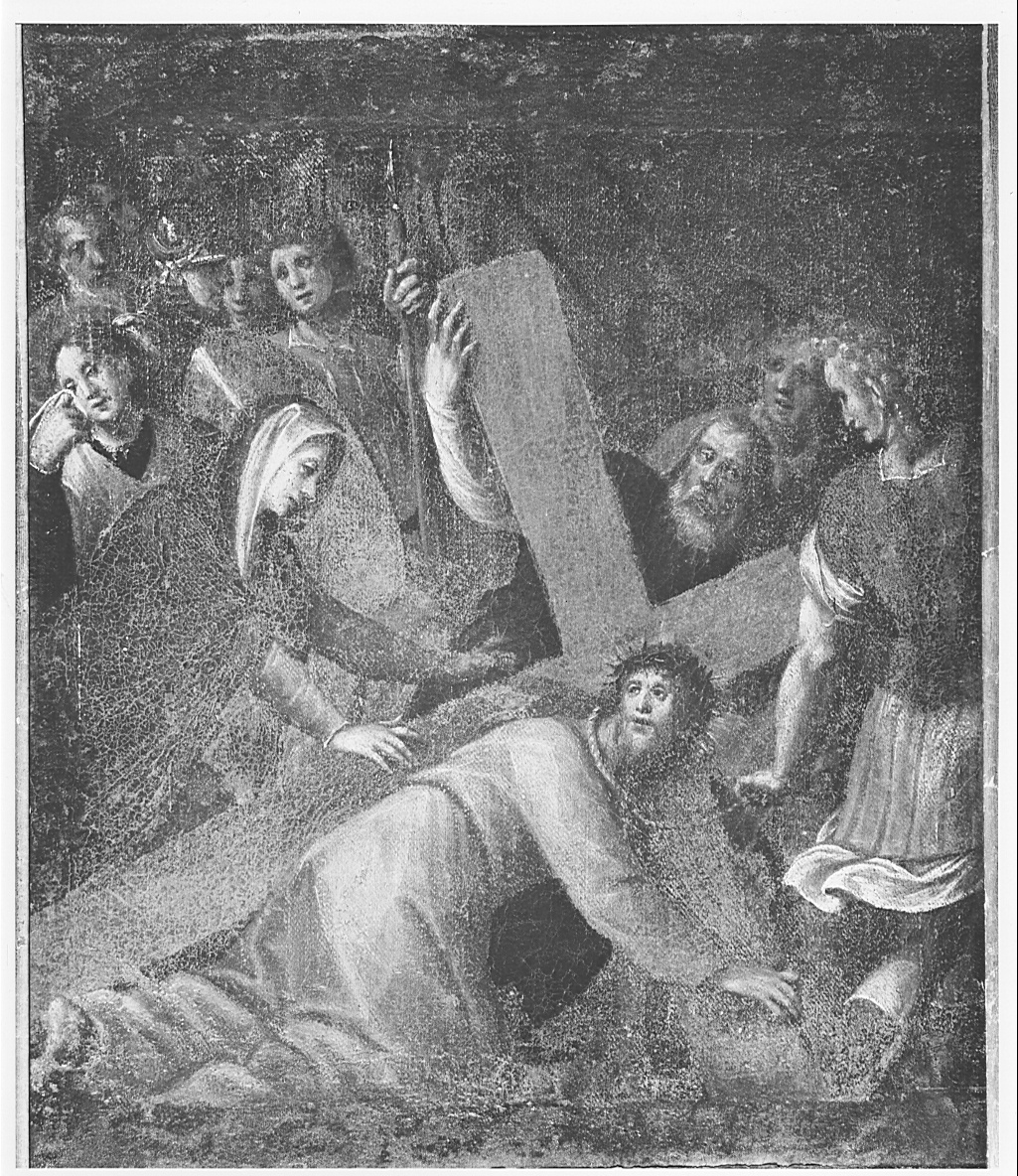 Cristo cade sotto la croce (dipinto) - ambito lombardo (prima metà sec. XVII)