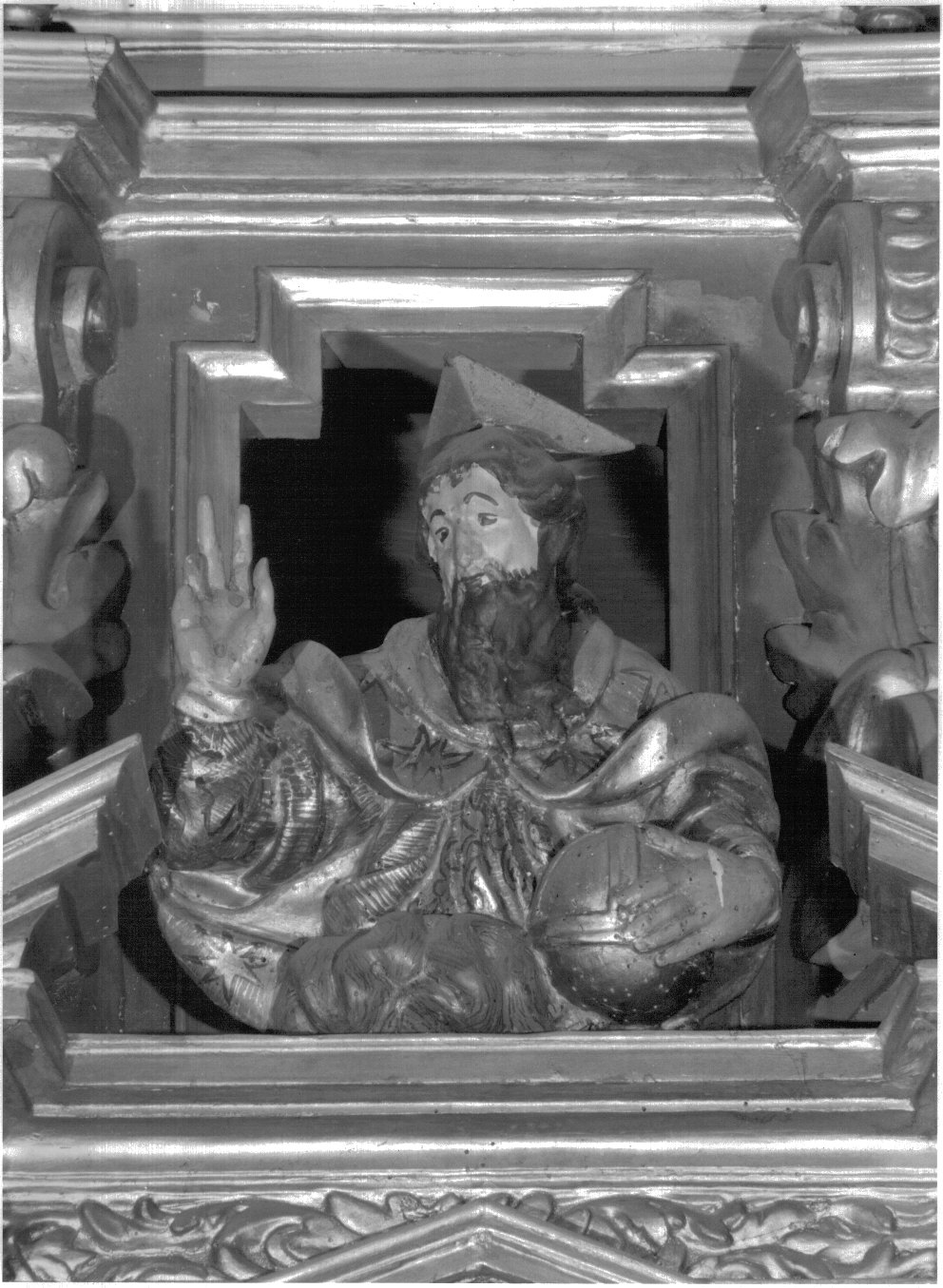 Dio Padre (statua, elemento d'insieme) - bottega lombarda (inizio sec. XVII)