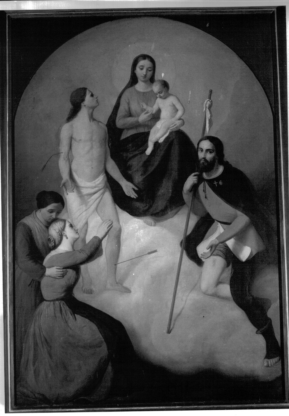 Madonna con Bambino e Santi (dipinto, opera isolata) di Gerosa Carlo (seconda metà sec. XIX)