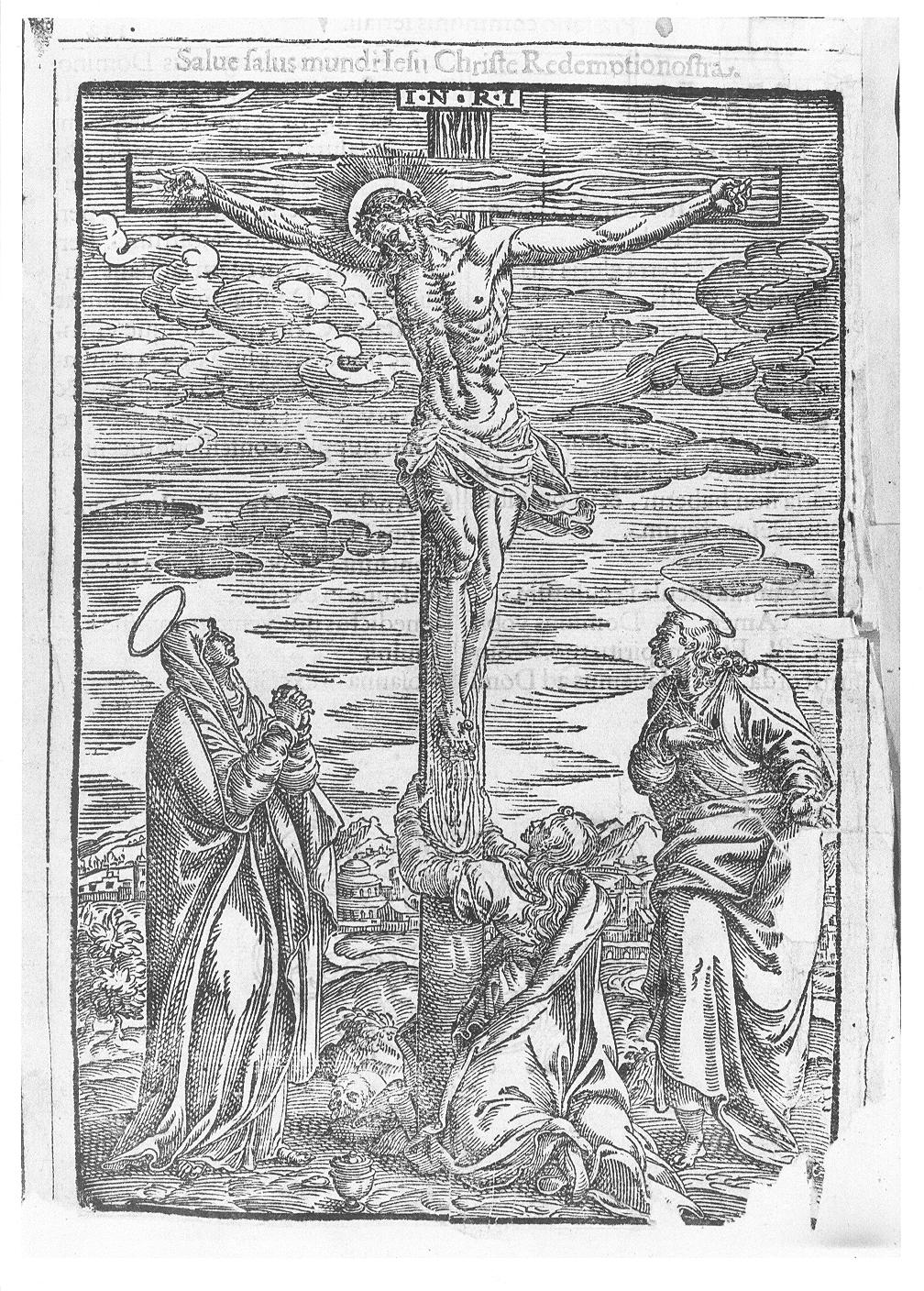 crocifissione di Cristo (stampa) - ambito lombardo (sec. XVII)